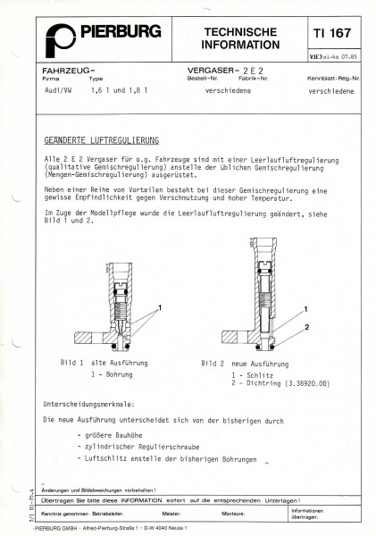 Leerlaufluftregulierung Pierburg-Nr.: 52124804; OE-Nr.: